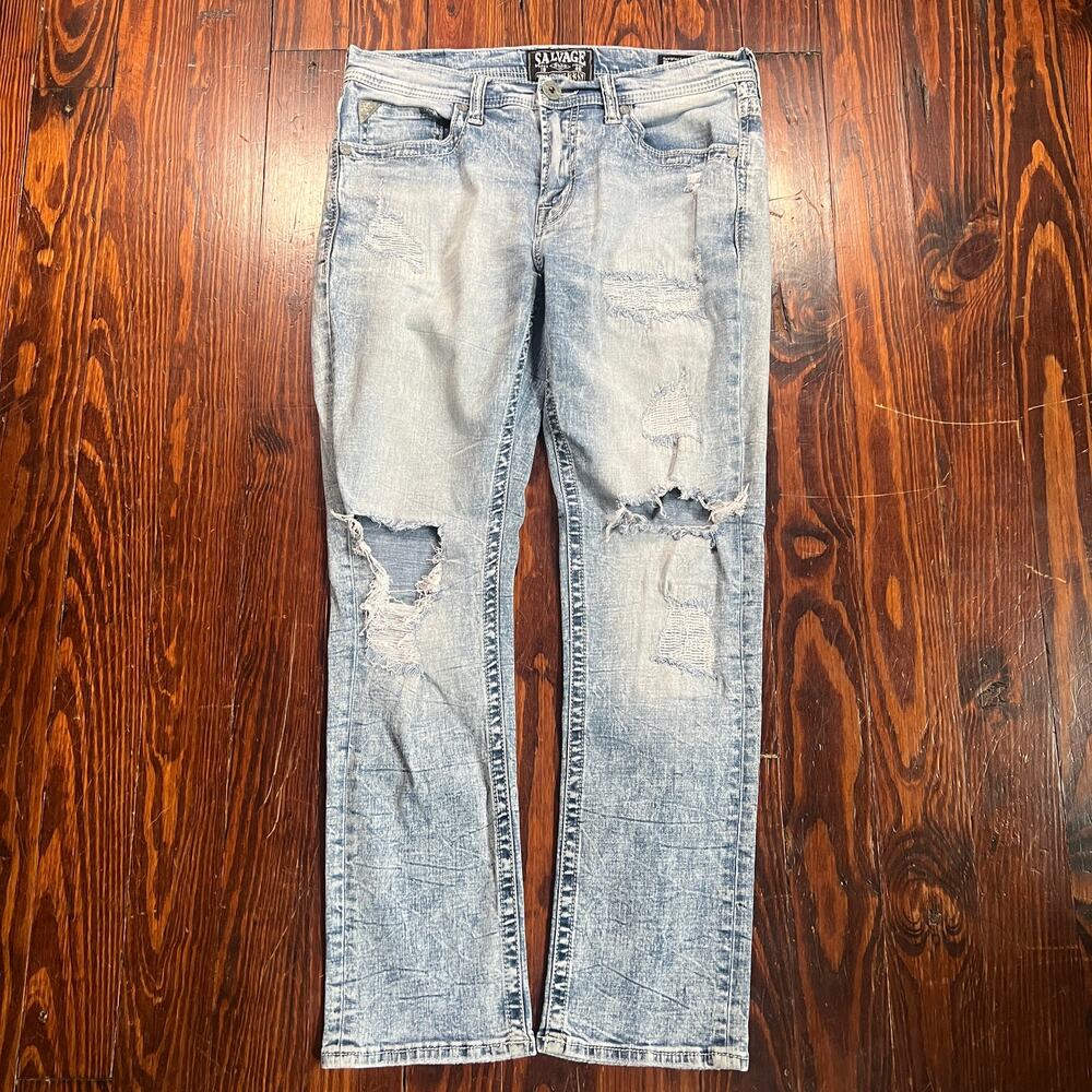 Salvage 33s Y2K Havoc Jeans Blue Slim Straight